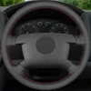 Black Artificial Leather Car Steering Wheel Cover For Volkswagen VW Caddy 2003-2006 Caravelle 2003-2009 Transporter T5 2006 ► Photo 2/6