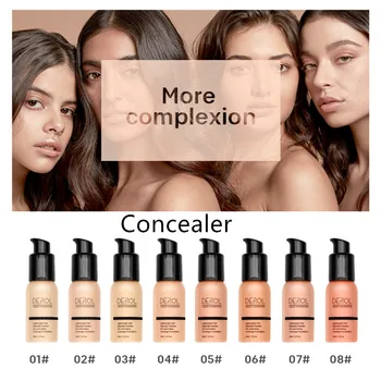

Concealer Liquid Foundation Brighten Skin Tone Moisturizing BB Cream Oil Control Waterproof Liquid Foundation Makeup