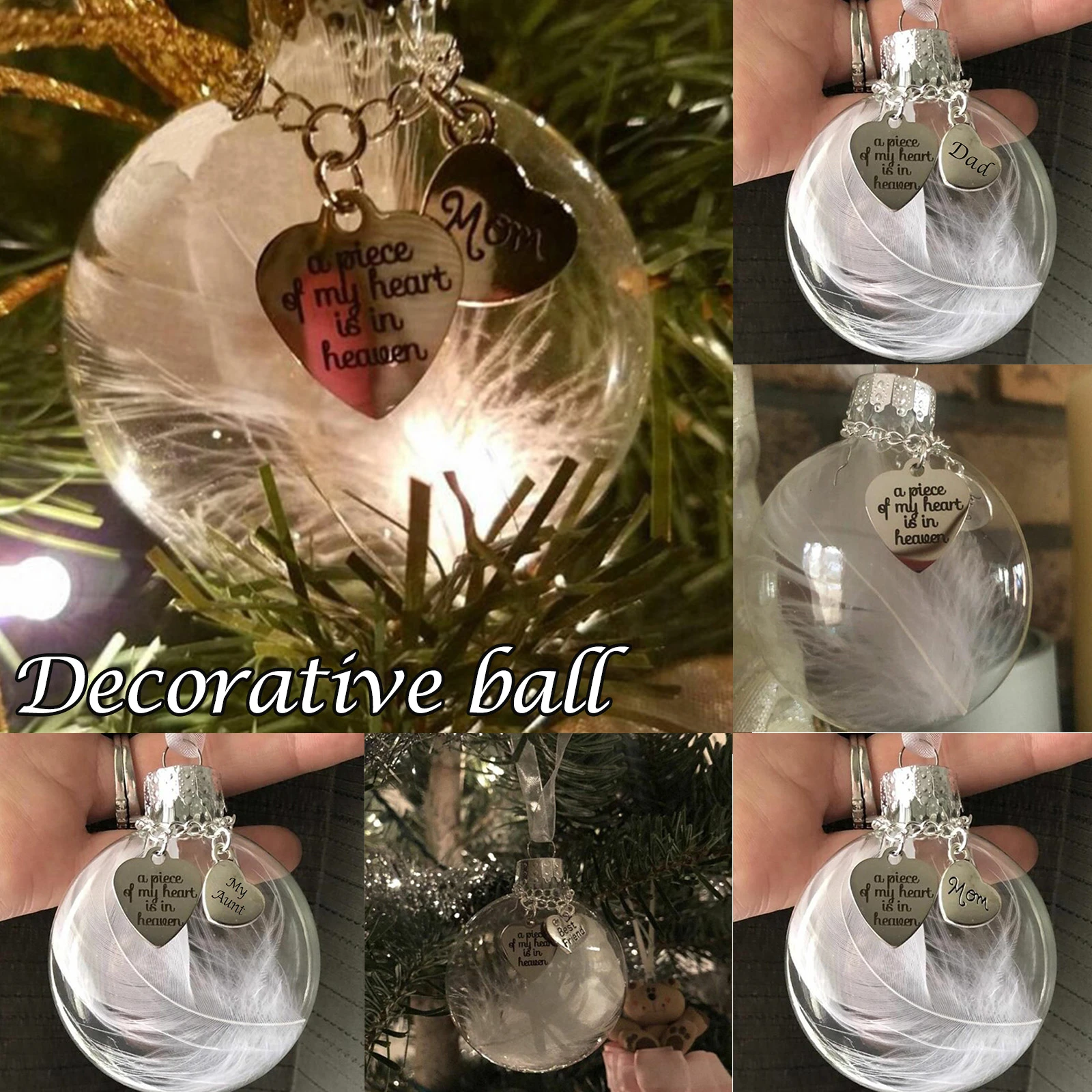 Christmas Ornaments Feather Ball Angel In Heaven Memorial Ornament 売買