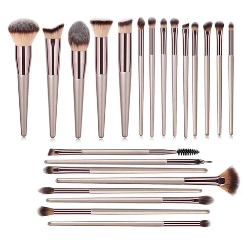 PCs Makeup Brushes Champagne Gold Premium Synthetic Concealers Foundation Powder Eye Shadows Makeup Brushes