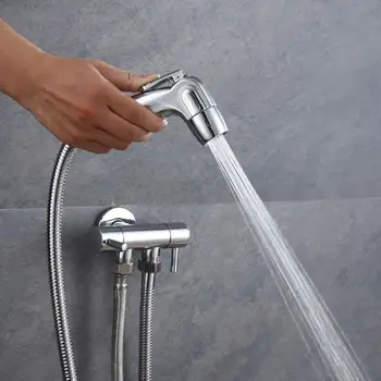 

Stainless Steel Handheld Bidet Sprayer Portable Bidet Sprayer Set Bathroom Toilet Bidet Tap for Cleaning