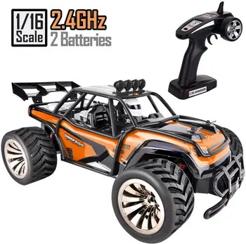

Remote Control Truck Off Road RC Car for Kids 2WD 24KMH 1/16 Desert Buggy Vehicle 2.4G Radio Control - 2 Rechargeable Batteries