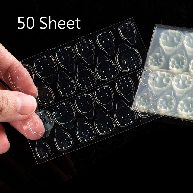 Fake Nails Tips Transparent Double-Side False Adhesive Tapes Stickers Press on Fake Nail Tips Extension Stick Tools
