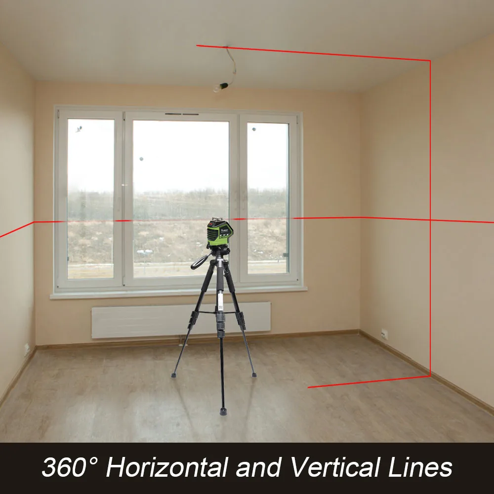 DEC TEAM, 360 градусов, красный лазерный уровень, перекрестная линия с 2 точками, профессиональная мера, самонивелирующаяся 621CR