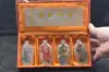 4pc Chinese Inside painted Merlin, bamboo and chrysanthemum glass SNUFF BOTTLE 1