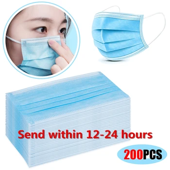 

Face Mouth Anti dust Mask Disposable Protect 3 Layers Filter Dustproof Earloop Non Woven Mouth Mask 12 hours Shipping