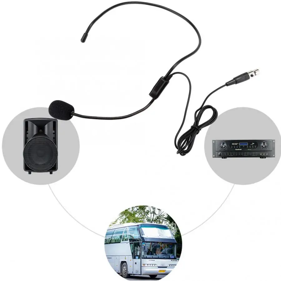 Мини XLR 3 шпильки TA3F Plug Профессиональный Беспроводной головной убор микрофон гарнитуры