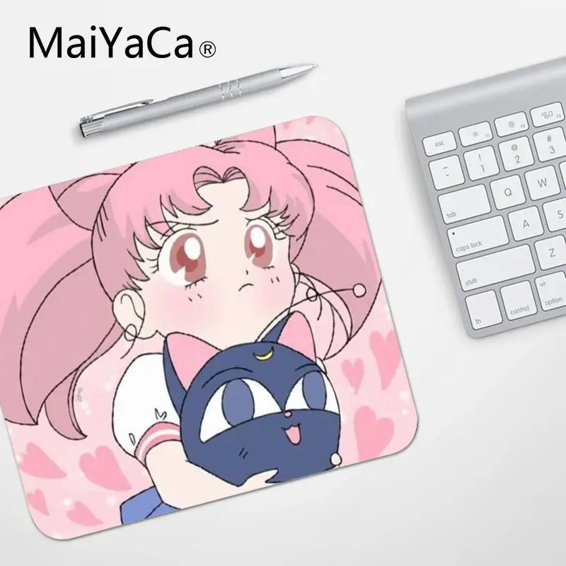 MaiYaCa высокое качество Сейлор Мун ноутбук коврик для мыши Топ продаж подставка под руку мышь - Цвет: No Lock Edge18x22cm