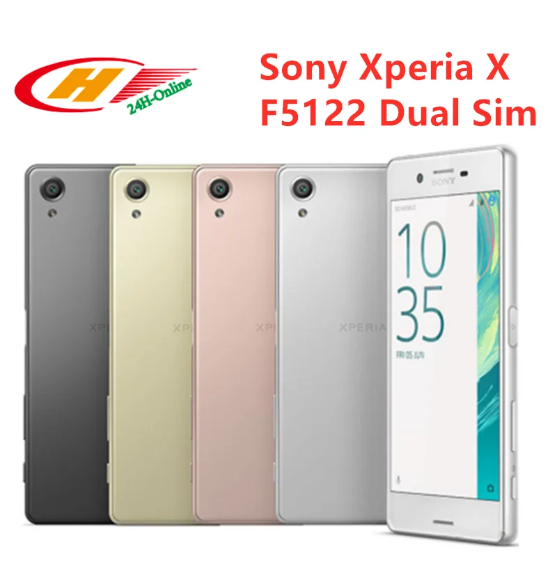 Unlocked Sony Xperia X F5122 Dual Sim 4G LTE Android Hexa Core RAM 3GB ROM 64GB 5.0 inch Fingerprint Mobile Phone