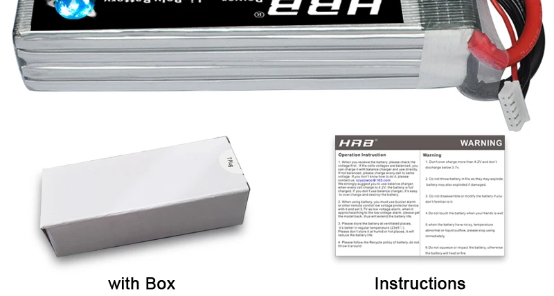 HRB Lipo Battery, Eer HAA WARNING Ocariten Ieaeneztid