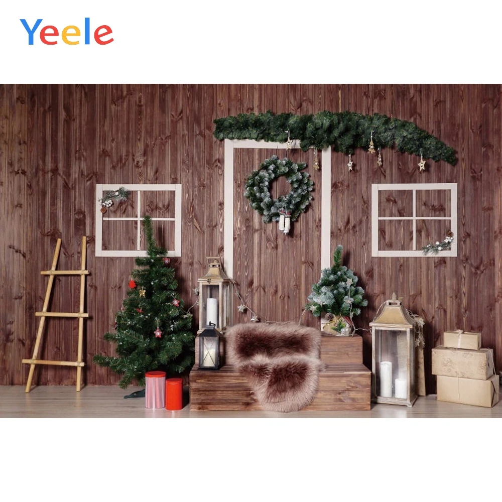 

Christmas Tree Wood House Interior Backdrop Baby Portrait Vinyl Photography Background For Photo Studio Photophone Photocall