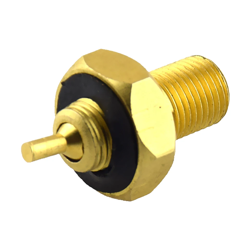 2 Pieces External + Internal Tire Valve Stem Adapter (Copper+Rubber)