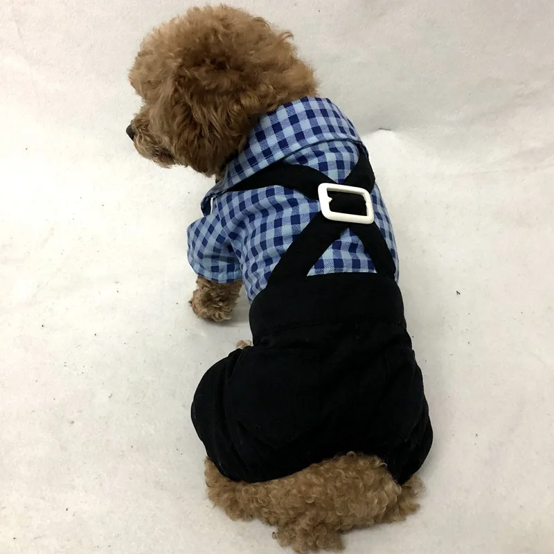 Dog Wedding Suit Jumpsuit Overalls Boy Dog Clothes Male Pet Clothing
