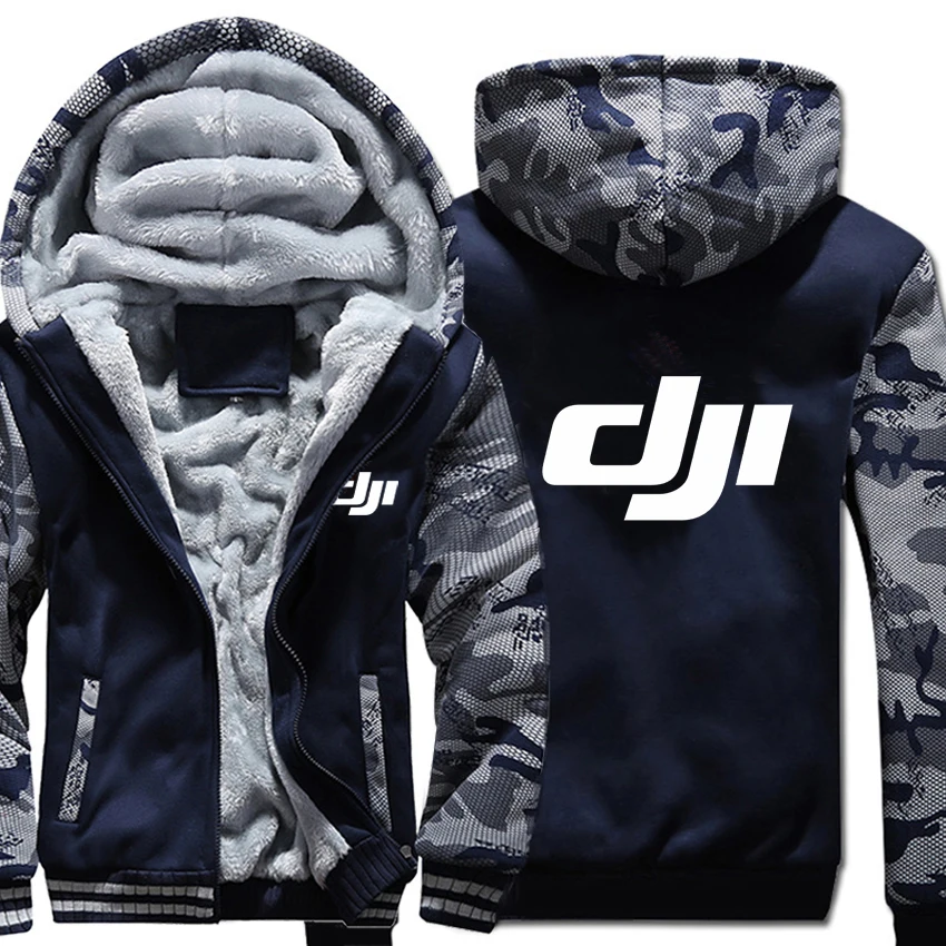 Dji phantom Hoodies Winter Camouflage Sleeve Jacket Men Thicken Fleece Sweatshirts |