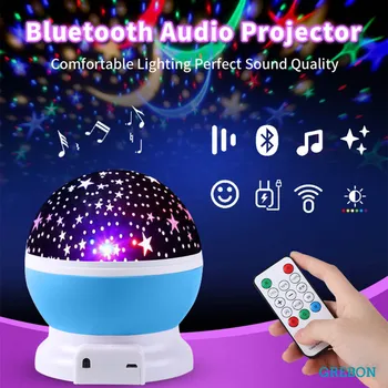 

star projector motion sensor light galaxy lamp children baby bed home sky romantic rotating master romote music led cloud gift