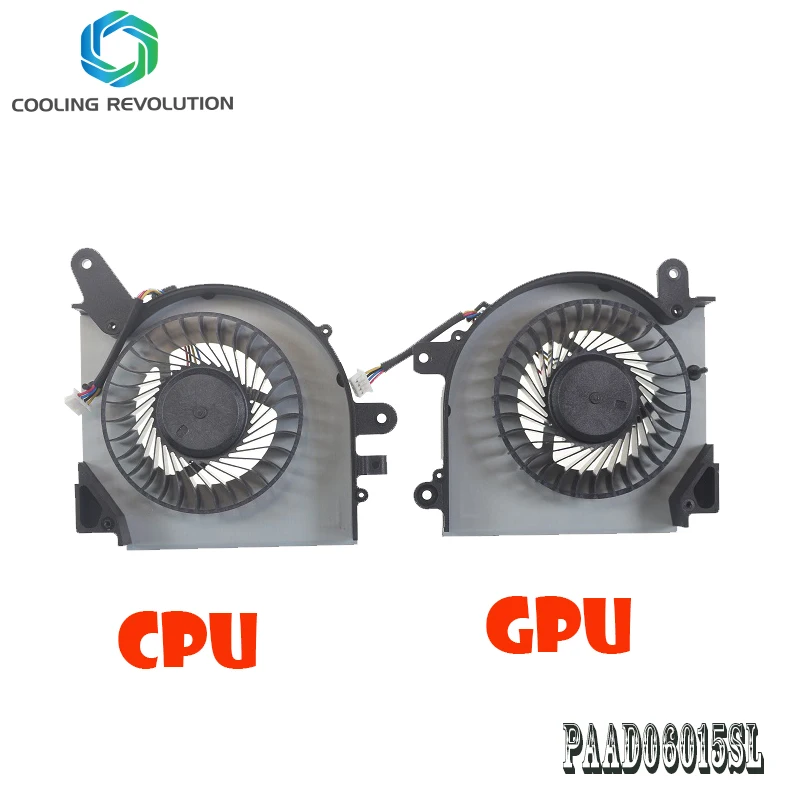 Ventilador de Refrigeração da Cpu Laptop Gpu Paad06015sl 0.55a 5vdc N415 N416 para Msi Gf75 Ms17f1 17f2 17f4 17f5 - Imagem 2
