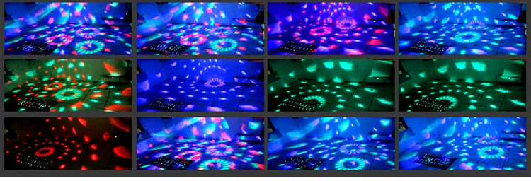 Голосовой светодиодный магический хрустальный шар мини сценический свет RGB Вращающийся красочный маленький хрустальный светильник рождественские светодиодные лампы