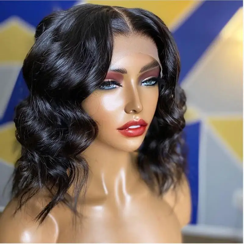 Magic Love Body Wave Lace Front Human Hair Wigs Brazilian Remy Hair Mid-length Wigs Pre-Plucked Wigs For Woman