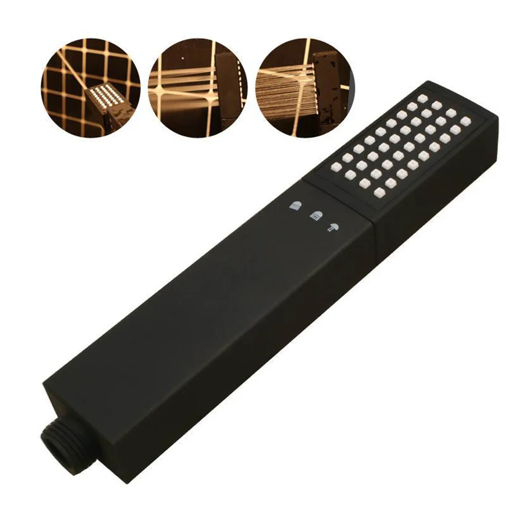 Three sides Double-sided Multifunction Shower Head Water Saving Chrome Booster Bath Shower High Pressure Handheld Hand Shower - Цвет: Black