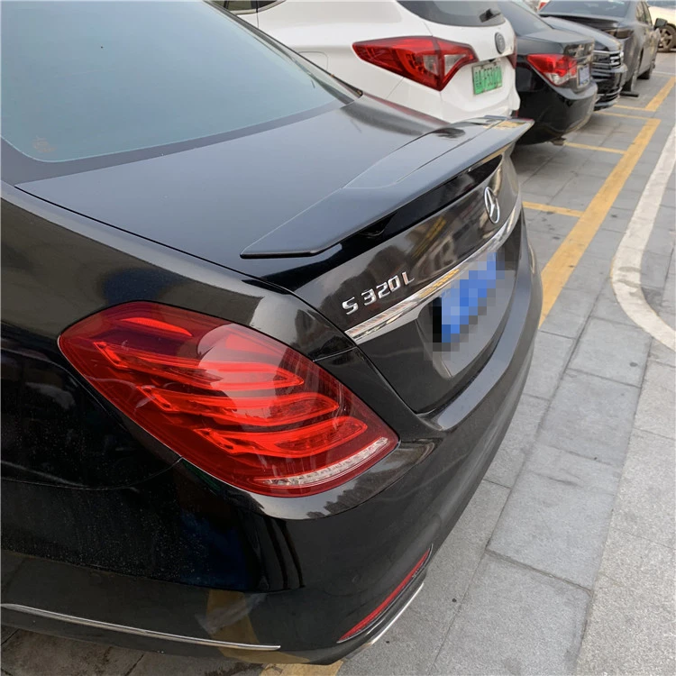 Для W221 спойлер 2011- Mercedes-Benz W222 S-class S300 S350 спойлер NF ABS Пластиковый материал заднее крыло автомобиля Цвет задний спойлер