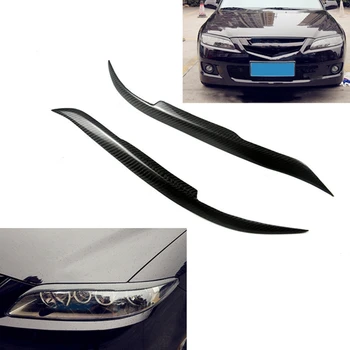 

Carbon Fiber Style Headlight Eyebrow Eyelid Cover Trim Fit for Mazda 6 M6 Car-Styling Accessories