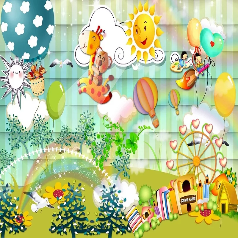 Custom Large Mural 3d Wallpaper Children S Paradise Fantasy Cartoon World Baby Bedroom Mural Tv Back Wall Decor Deep 5d Embossed Wallpapers Aliexpress