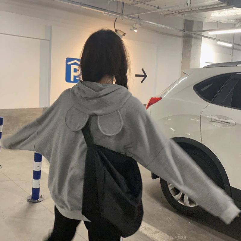 WHITNEY WANG Осенняя модная уличная Милая толстовка с капюшоном для женщин толстовки пуловер