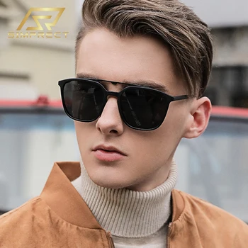 

SIMPRECT Polarized Sunglasses Men 2020 High Quality Fashion Square Sunglasses Women Anti-glare Driver's Sun Glasses For Men