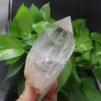 

Fantastic ! 253g Natural Clear Grey Quartz Point Wand Reiki Healing Mineral Specimen