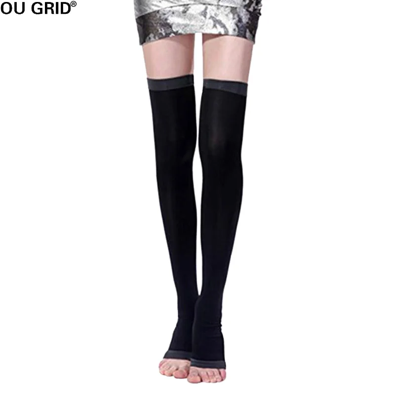 

Thigh High Compression Stockings (1PAIR) Reduce Varicose Veins Effective Relief from Tightness & Muscle Soreness