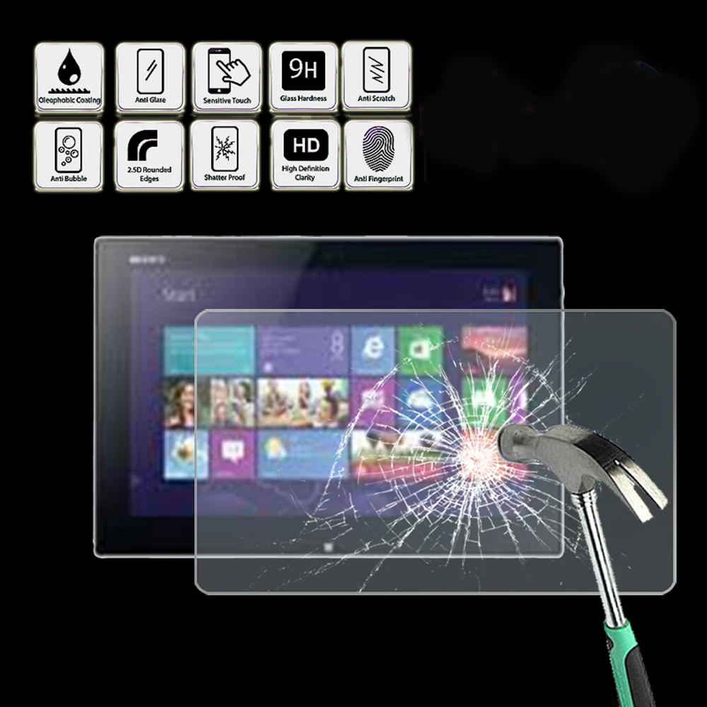 

For Microsoft Surface PRO 2 - Tablet Tempered Glass Screen Protector Cover Anti Fingerprint Screen Film Protector Guard Cover