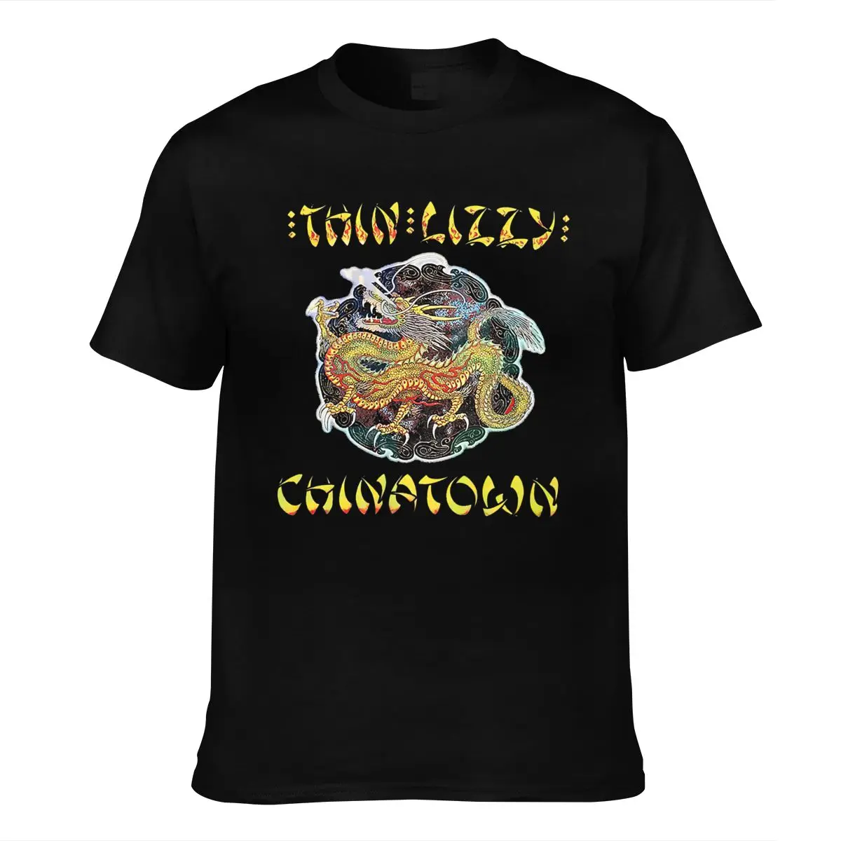 

Thin Lizzy Chinatown Men T Shirt Mens Tshirt Cotton 100% O Neck Tee Shirt New Arrived Summer Fashion Big Size 3xl Homme Print