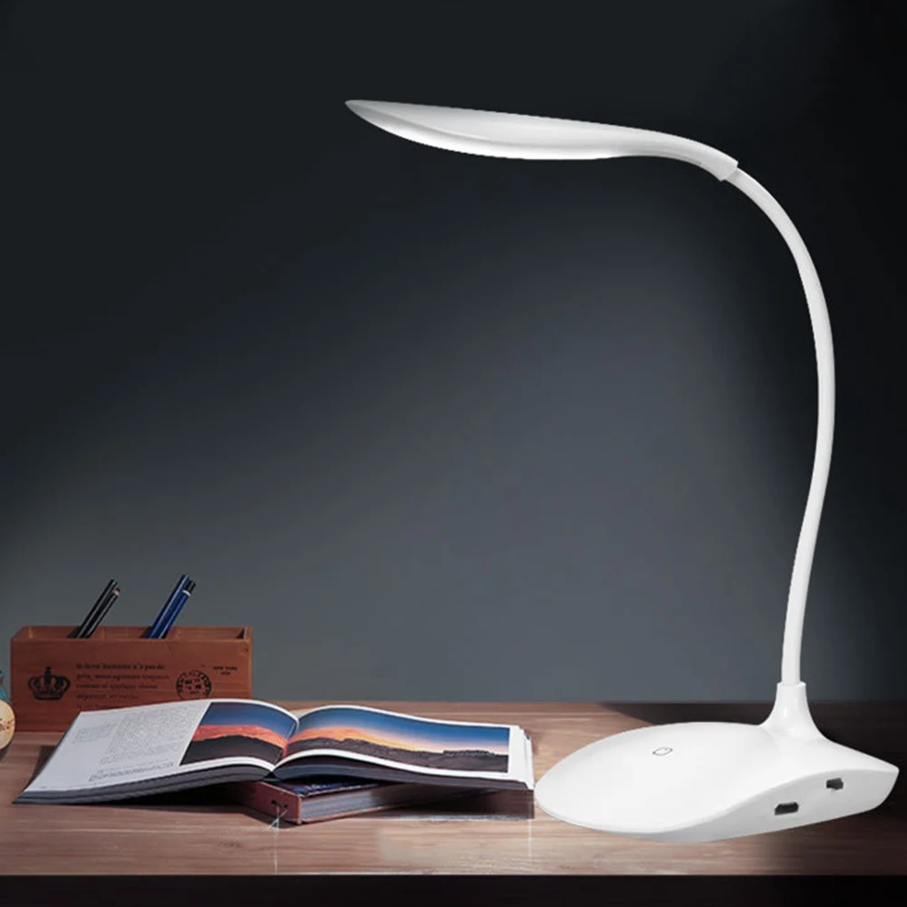 Goedkoop Bureau Lampen Hoge Kwaliteit Verstelbare intensiteit USB Oplaadbaar LED Bureaus Tafellamp Leeslamp Schakelaar Bureau Lampen