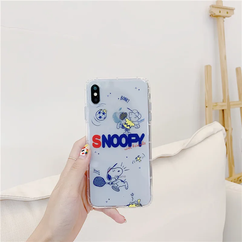 Чехол для iPhone X, XR, XS Max, с рисунком из мультфильма, с изображением коричневой собаки, для iPhone 6, 6s, 7, 8 plus, прозрачный мягкий силиконовый чехол, задняя крышка