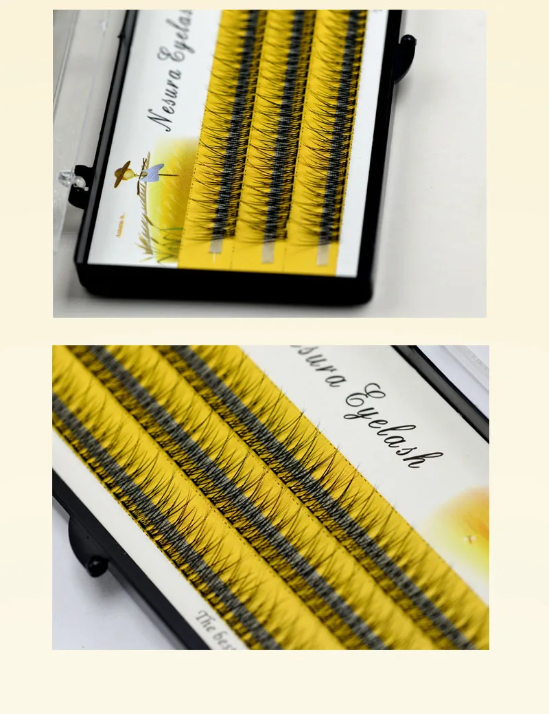 New False Eyelashes Extension Professional Natural Long Curl Eye Lashes Beauty Makeup Soft pop fishtail type Grafted eyelashes