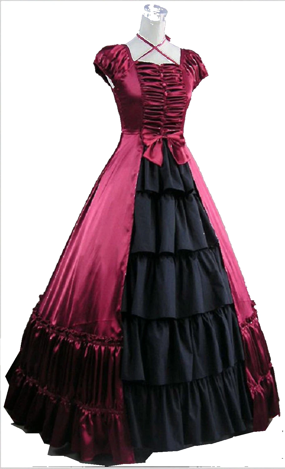 Girls' Lolita Victorian Prom Dress Civil War Southern Belle Ball Gown 2 Colors