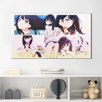 

1pcs Sexy Anime Girl Poster Artwork Canvas Paintings Wall Art for Living Room Wall Decor ,Unframed