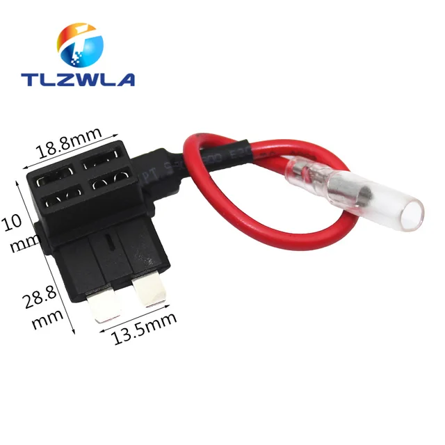 12V MINI SMALL MEDIUM Size Car Fuse Holder Add-a-circuit TAP Adapter with 10A Micro Mini Standard ATM Blade Fuse Standard.