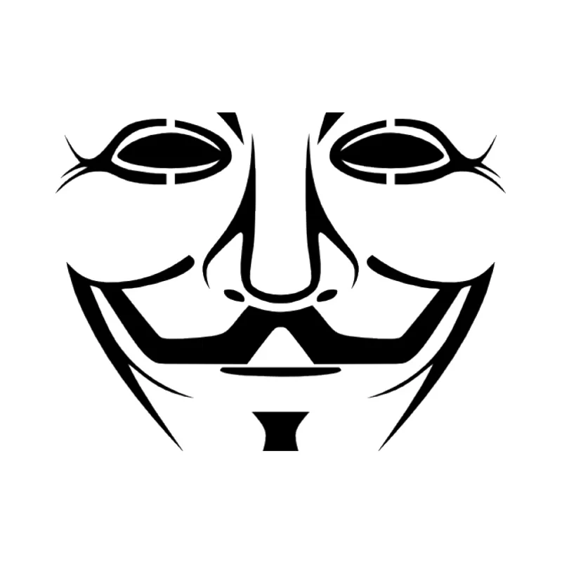 

HZX1216 анонимная маска Автомобильная Наклейка Виниловые наклейки водостойкая наклейка на корпус автомобиля заднее окно