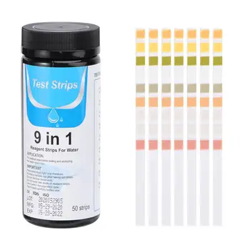 

100pcs Water Test Strips Chlorine Hardness Test Paper Water Quality Test Strips Aquarium PH Level Testing Papers Colorful