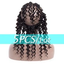 Массовая, 5 шт./лот, бразильские волнистые волосы, 360, Фронтальная застежка, часть, предварительно сорванные натуральные цвета,, человеческие волосы, джарин