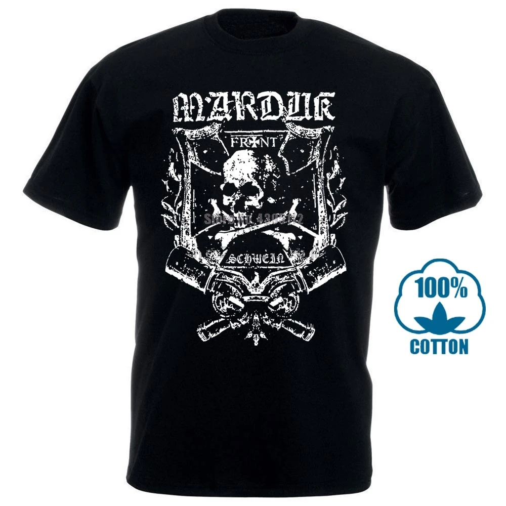 Футболка новый бренд Marduk Frontschwein Shield рубашка s m l Xl Xxl черный металл футболка