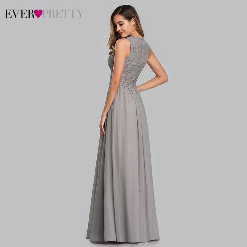 Prom Dresses 2020 Ever Pretty Elegant Beading Lace Long Banquet Party Gown Pleated Chiffon A-Line Robe De Soiree Lady Gala Dress