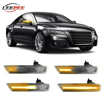 

LEEPEE 2Pcs Car LED Light For Ford Focus Hatchback 2012-2018 Flowing Side Wing Rearview Mirror Blinker Dynamic Turn Signal