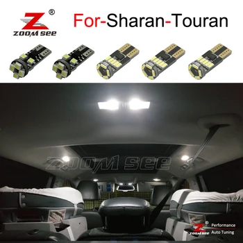 

White LED Door Footwell lamp + LED bulb interior trunk light for VW for Sharan 7M 7N for Touran 1T1 1T2 1T3 5T1 (1995 to 2019)