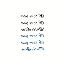 Couple Confession English I Love You Waterproof Temporary Tattoo Sticker Arm Leg Fake Tattoo Water Transfer Sticker Men Women