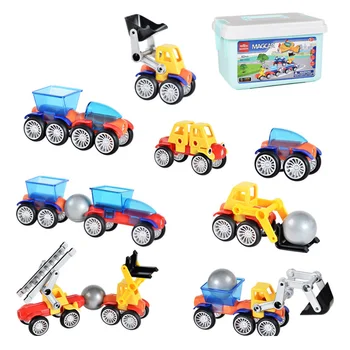 

42Pcs Children Educational Vehicle Building Sets Magnetic Building Blocks DIY Magnet Building & Construction Toys