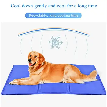 

Summer Cooling Mat for Dogs Dog Cooling Mat Sky Blue Ice Pad Cool Pet Beds Sofa Cushion Blanket Mechanical Wash Breathable