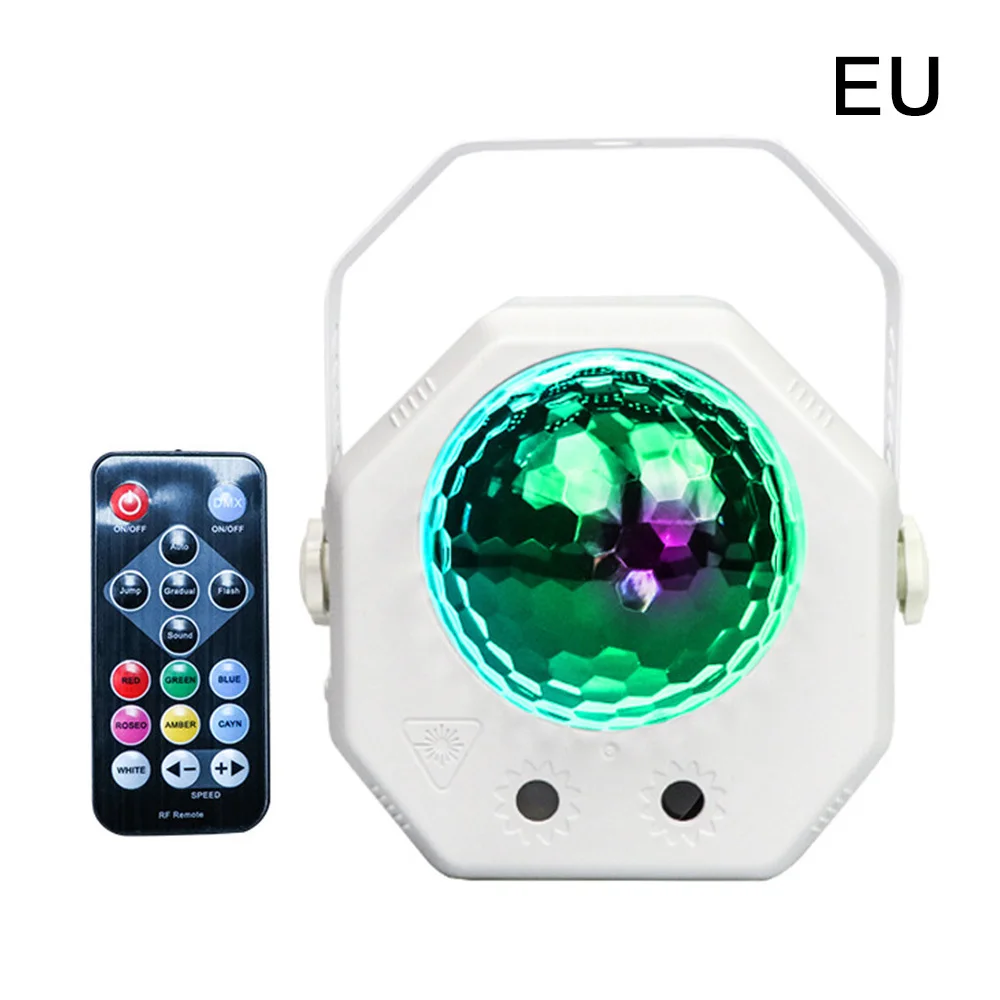 

New Strobe Light RGB LED Stage Lights For Christmas Home KTV Xmas Wedding Show Sound Activated Rotating Disco Ball Party Lights
