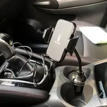 Беспроводное беспроводное автомобильное зарядное устройство Подставка 360 градусов Быстрое беспроводное зарядное устройство в виде чашки держатель для телефона крепление для iPhone 11 samsung huawei Xiaomi